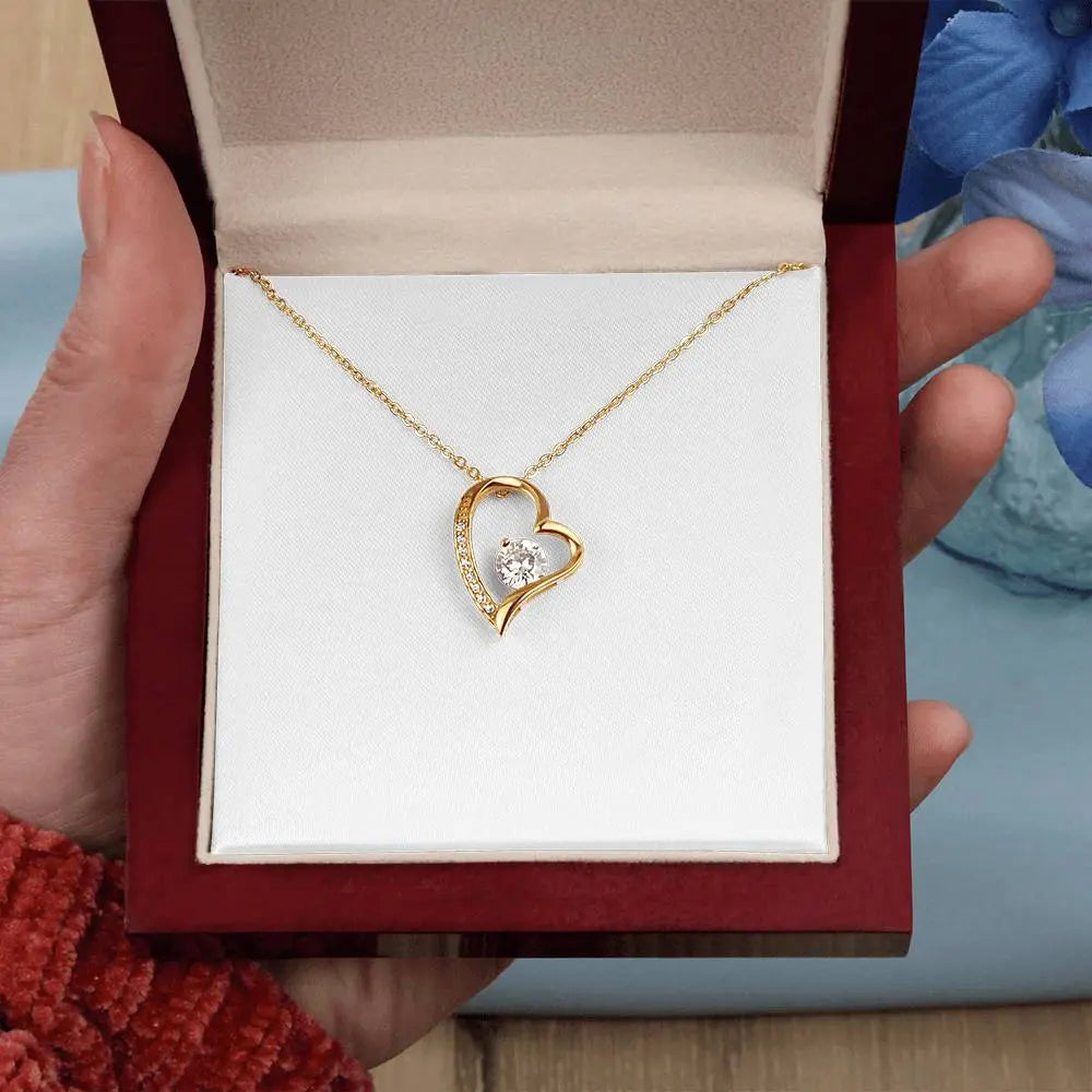 Heart Pendant Necklace with Cubic Zirconia ShineOn Fulfillment