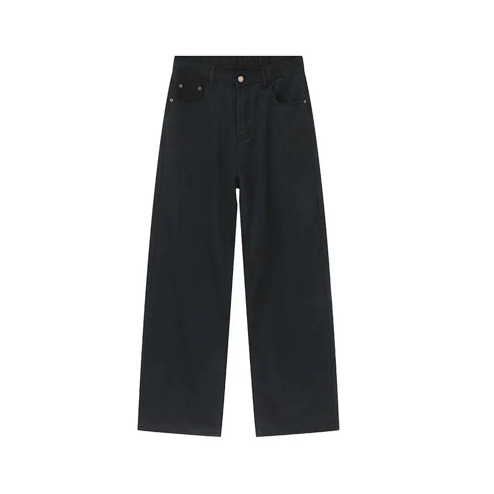 Men's Washed Straight Jeans Cotton Blend Denim For Everyday Wear Trendsi