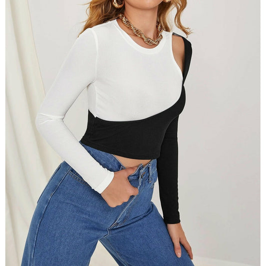 HannaClothingStore HannaClothingStore Women Blouse New Strapless Long Sleeve Top