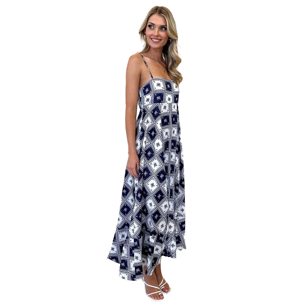 Floral Print Summer Slim Long Dress