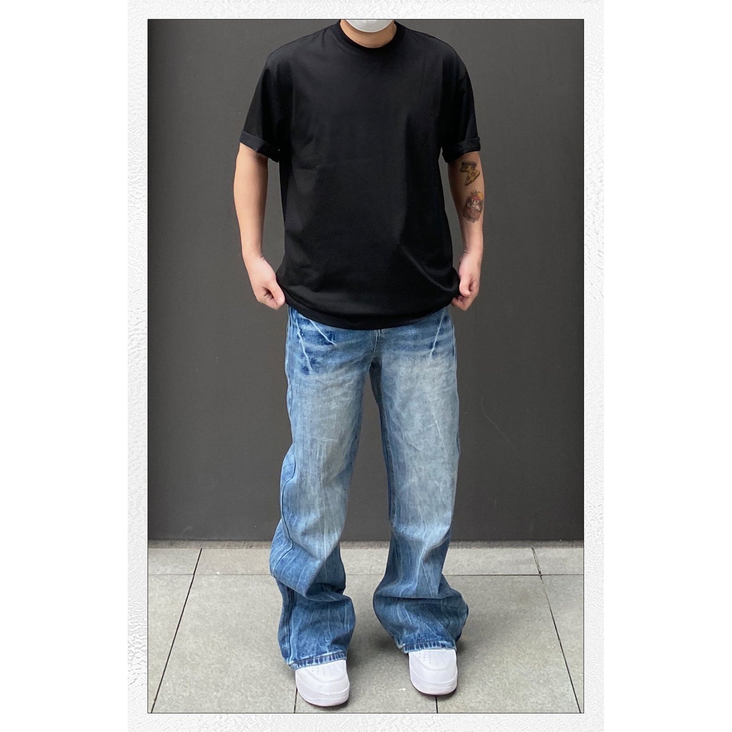 Men's High Street Loose Straight Leg Micro Flared Pants