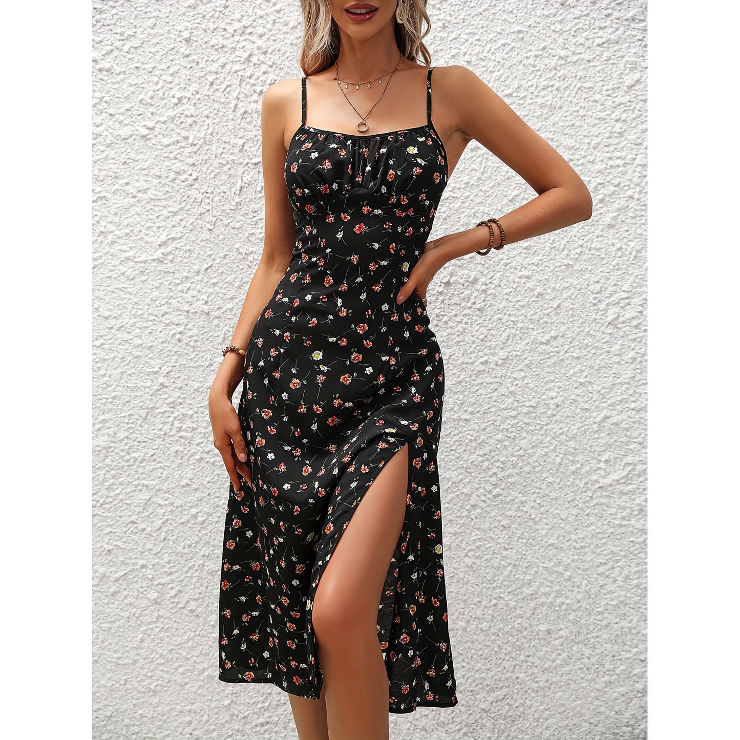 t Suspender Dress Summer Sexy Slit Long Dresses