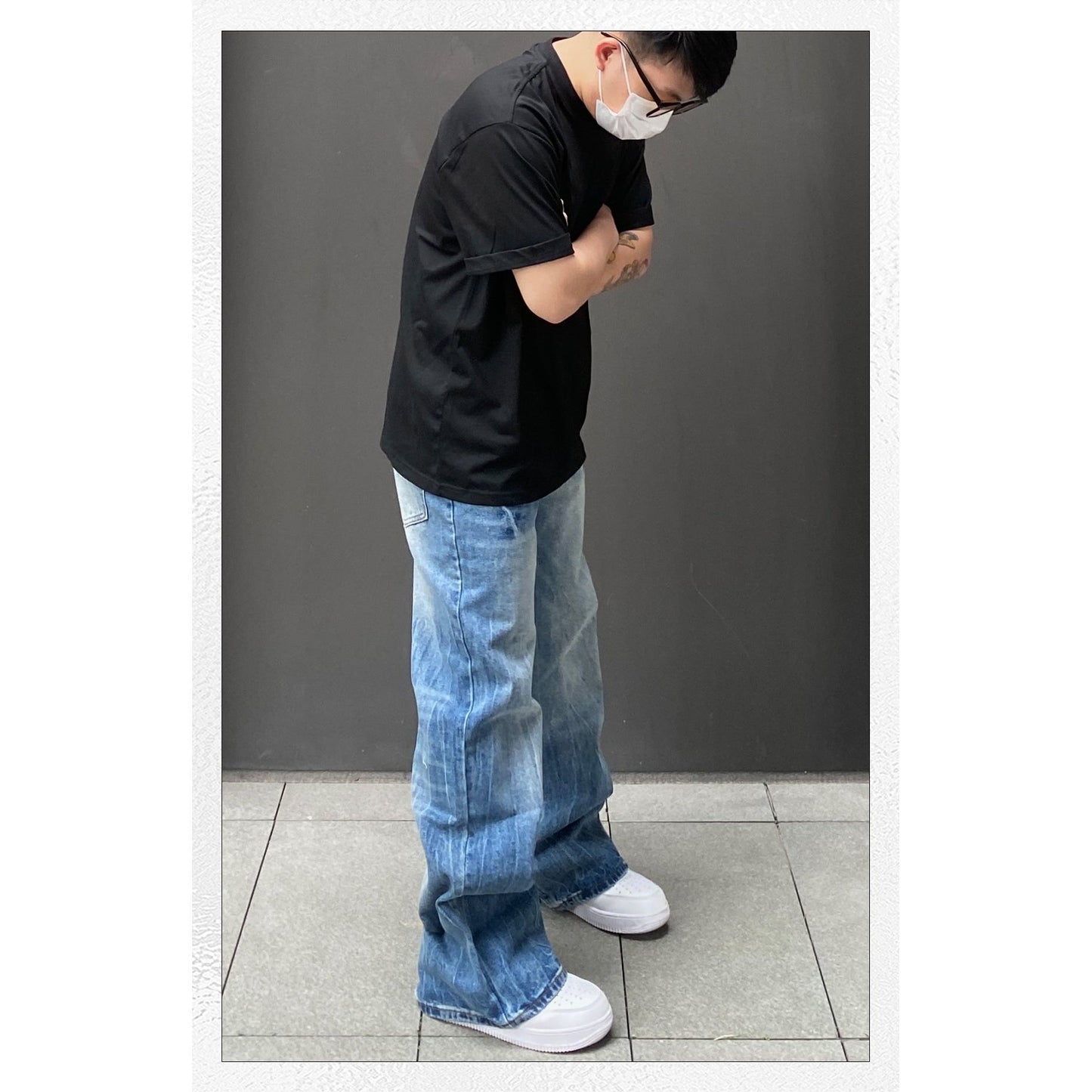 Men's High Street Loose Straight Leg Micro Flared Pants