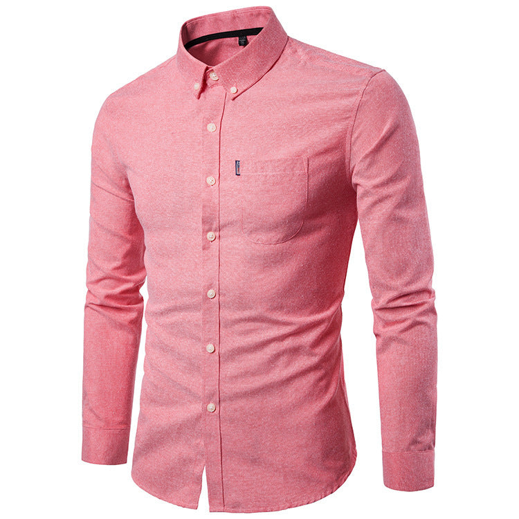 Men S Slim Long Sleeve Dress Shirt