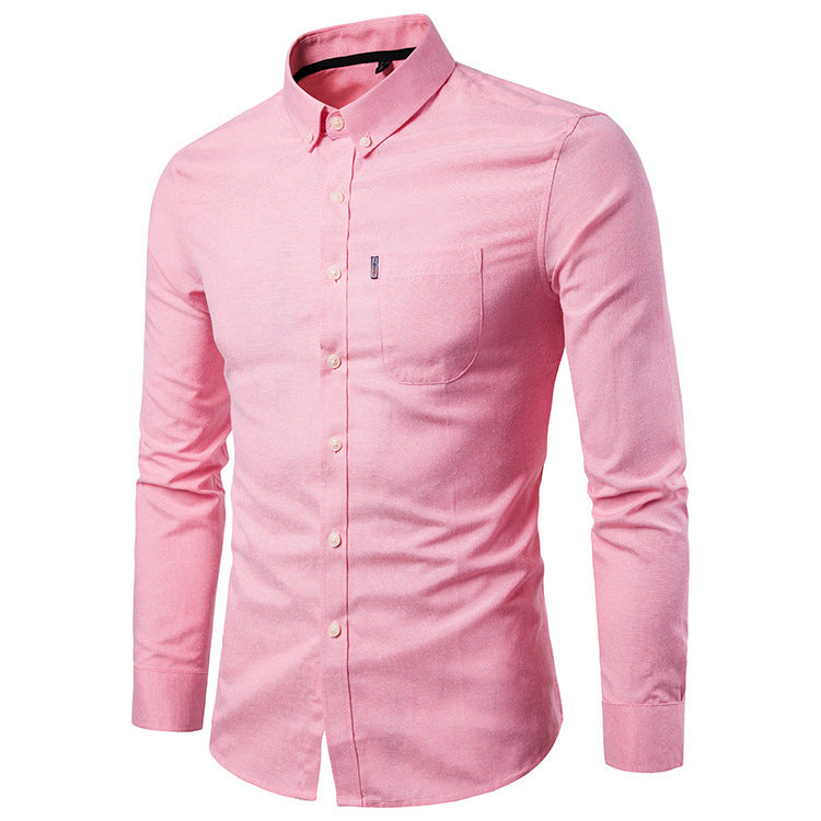 Men S Slim Long Sleeve Dress Shirt