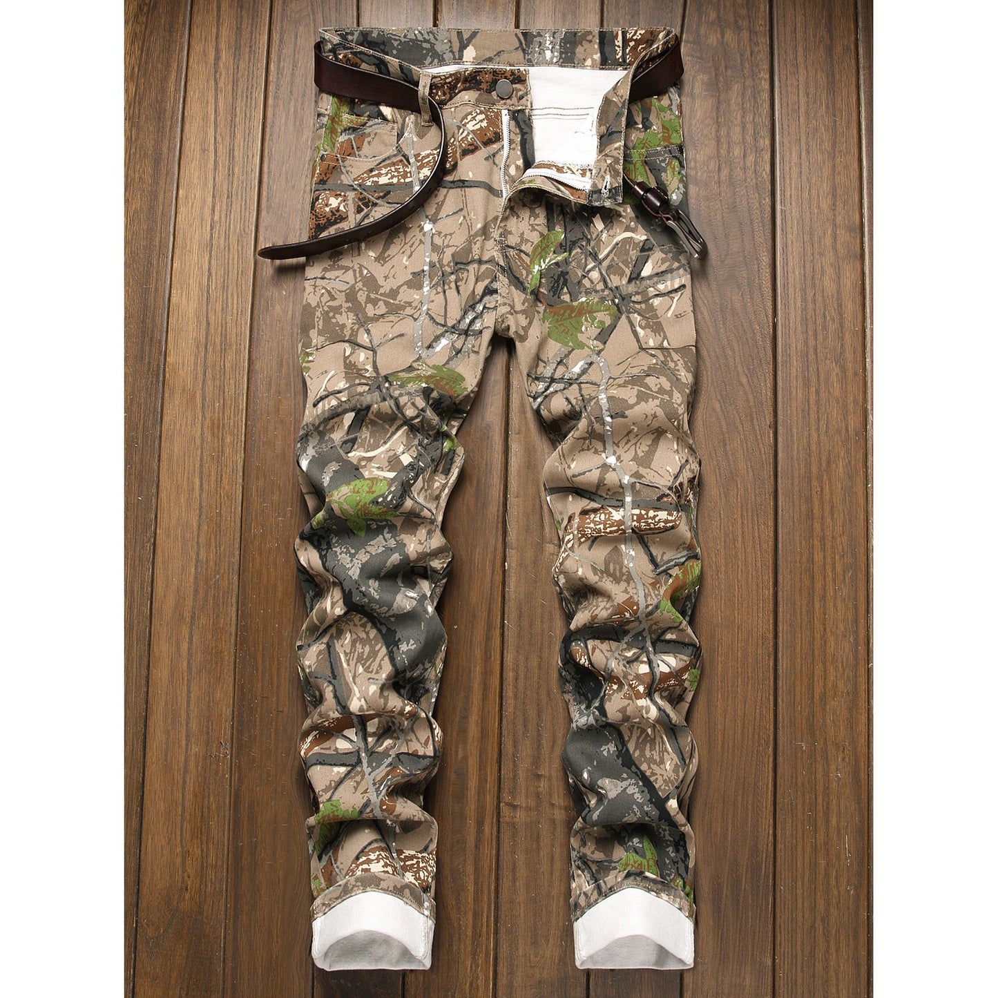 Forest Hunting Camouflage Denim Jeans