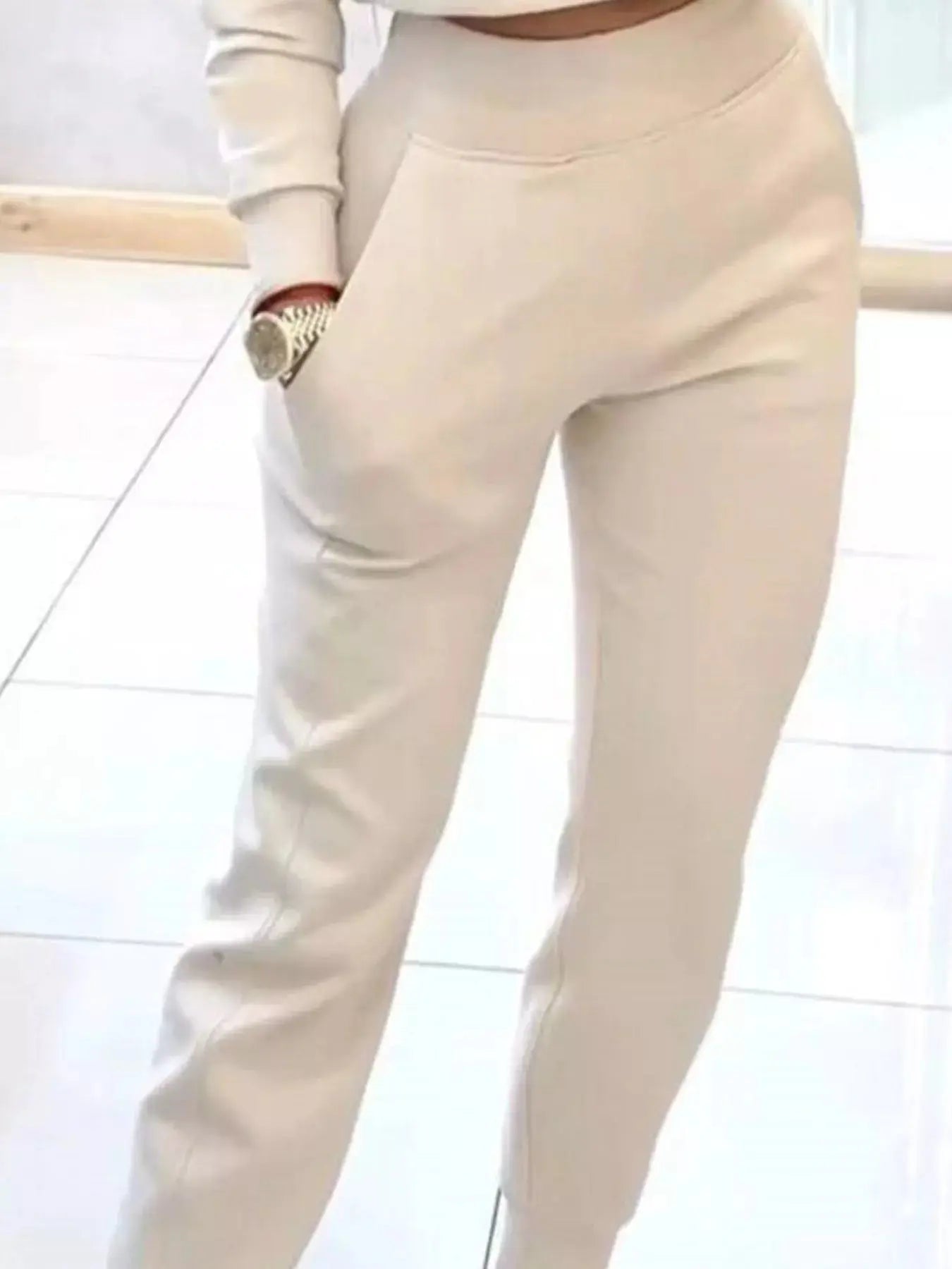 Casual Chic Cropped Sweatshirt and Jogger Set Trendsi