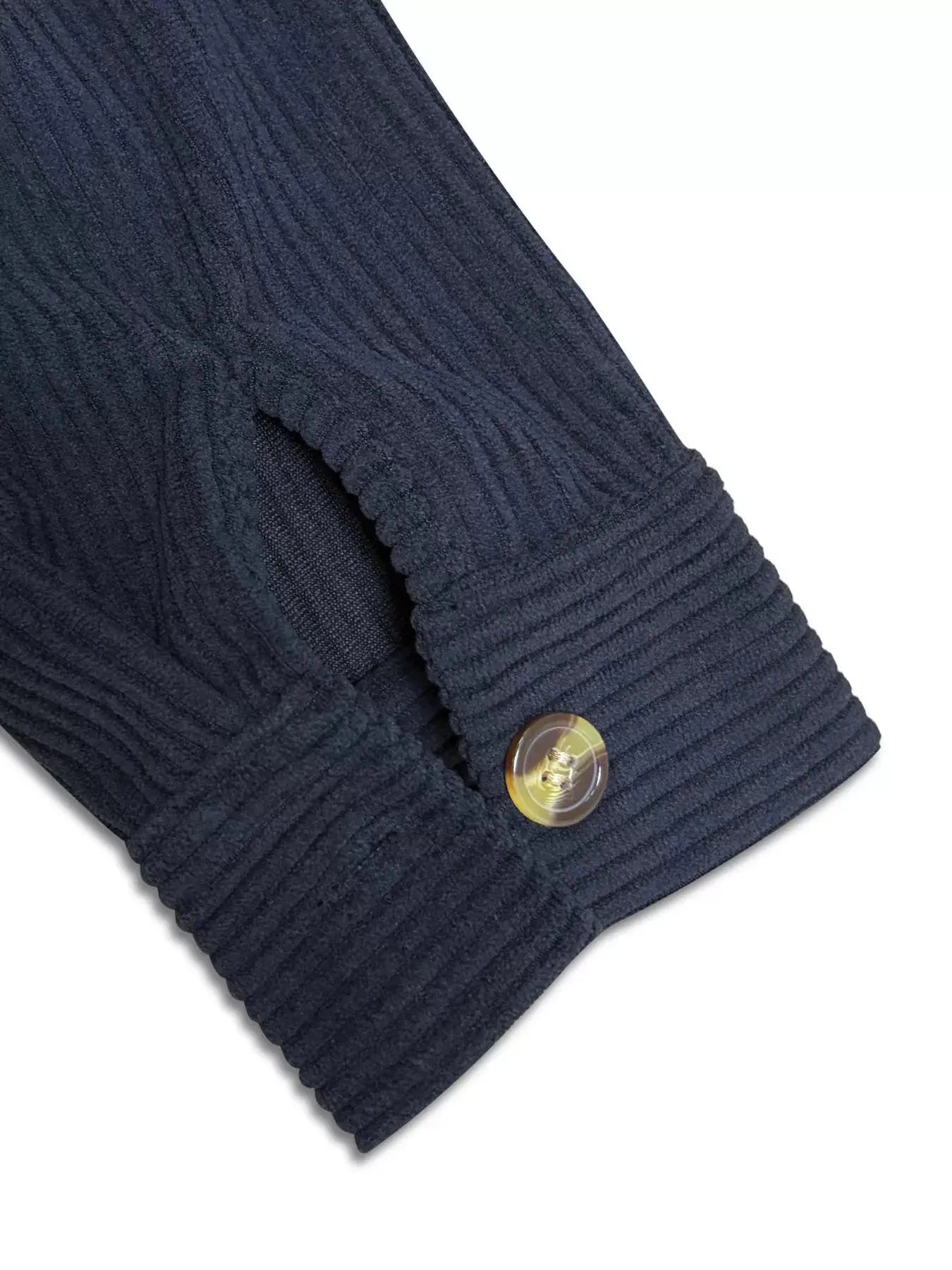 Casual Corduroy Button-Down Hooded Jacket Trendsi