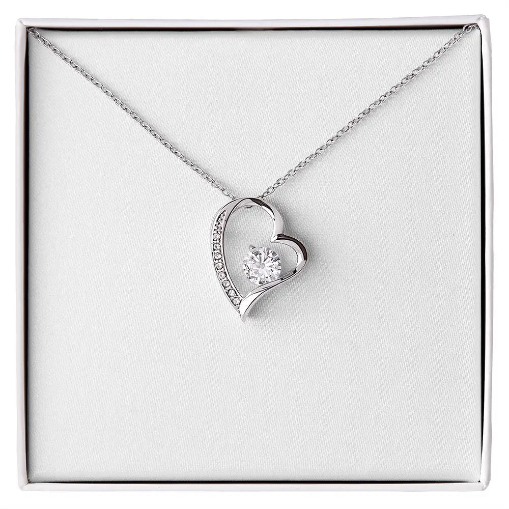 Heart Pendant Necklace with Cubic Zirconia ShineOn Fulfillment