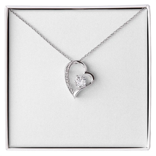 Heart Pendant Necklace with Cubic Zirconia ShineOn Fulfillment