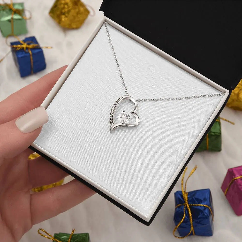 Heart Pendant Necklace with Cubic Zirconia ShineOn Fulfillment