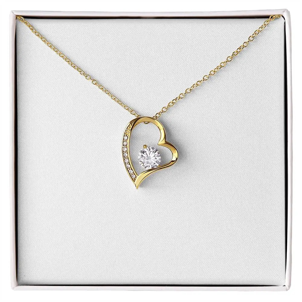 Heart Pendant Necklace with Cubic Zirconia ShineOn Fulfillment
