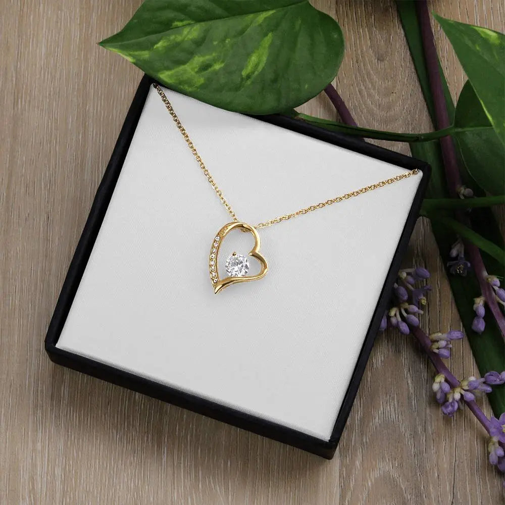 Heart Pendant Necklace with Cubic Zirconia ShineOn Fulfillment