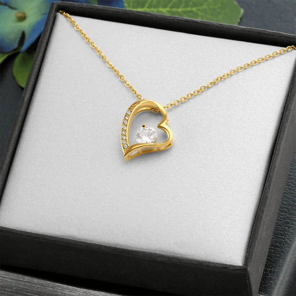Heart Pendant Necklace with Cubic Zirconia ShineOn Fulfillment