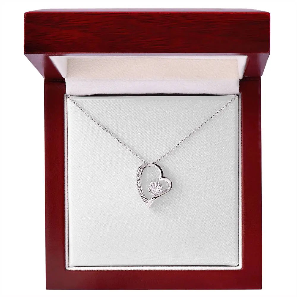 Heart Pendant Necklace with Cubic Zirconia ShineOn Fulfillment