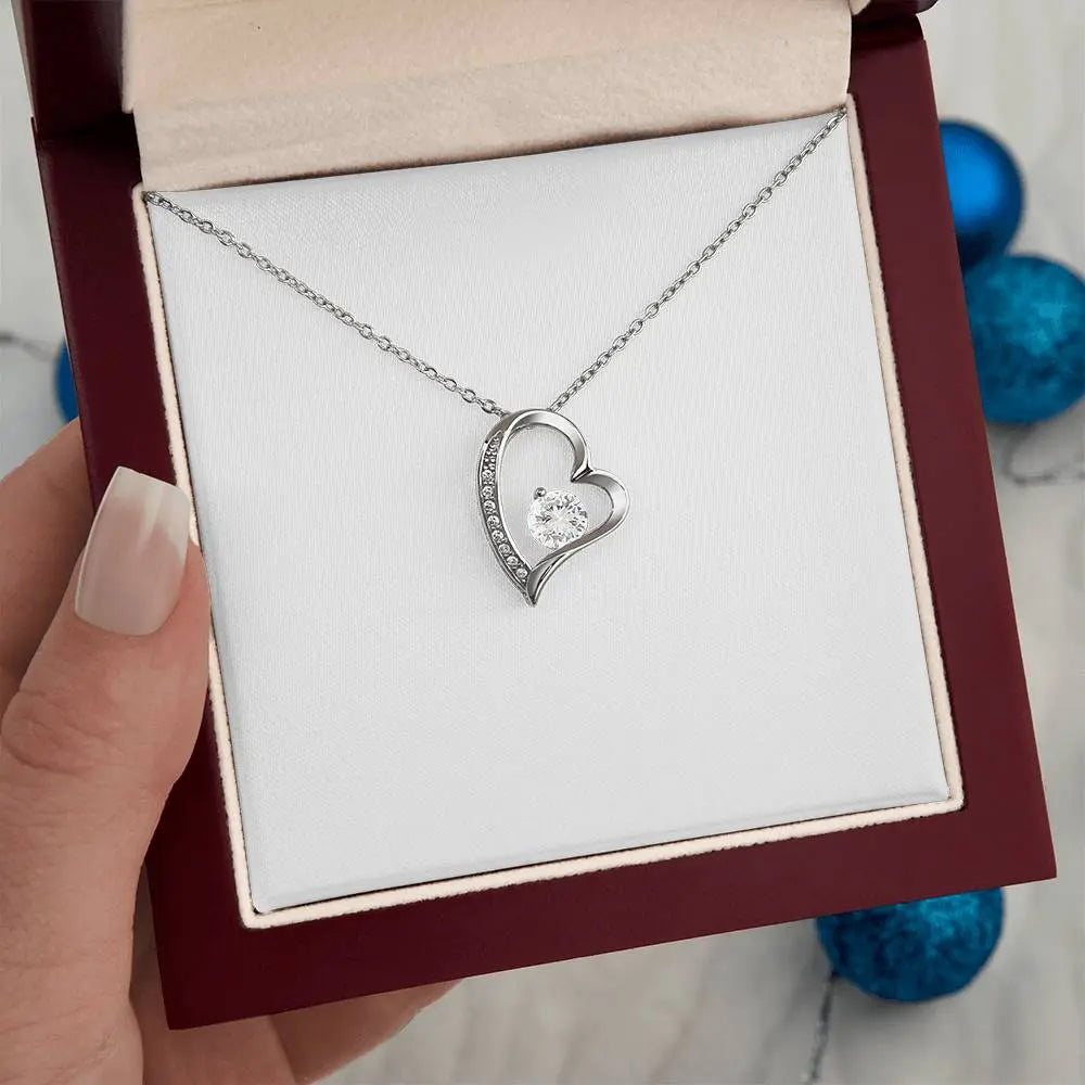 Heart Pendant Necklace with Cubic Zirconia ShineOn Fulfillment