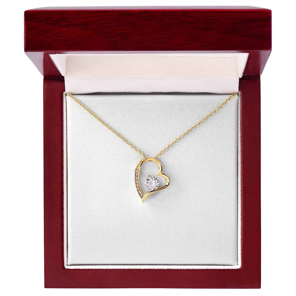 Heart Pendant Necklace with Cubic Zirconia ShineOn Fulfillment