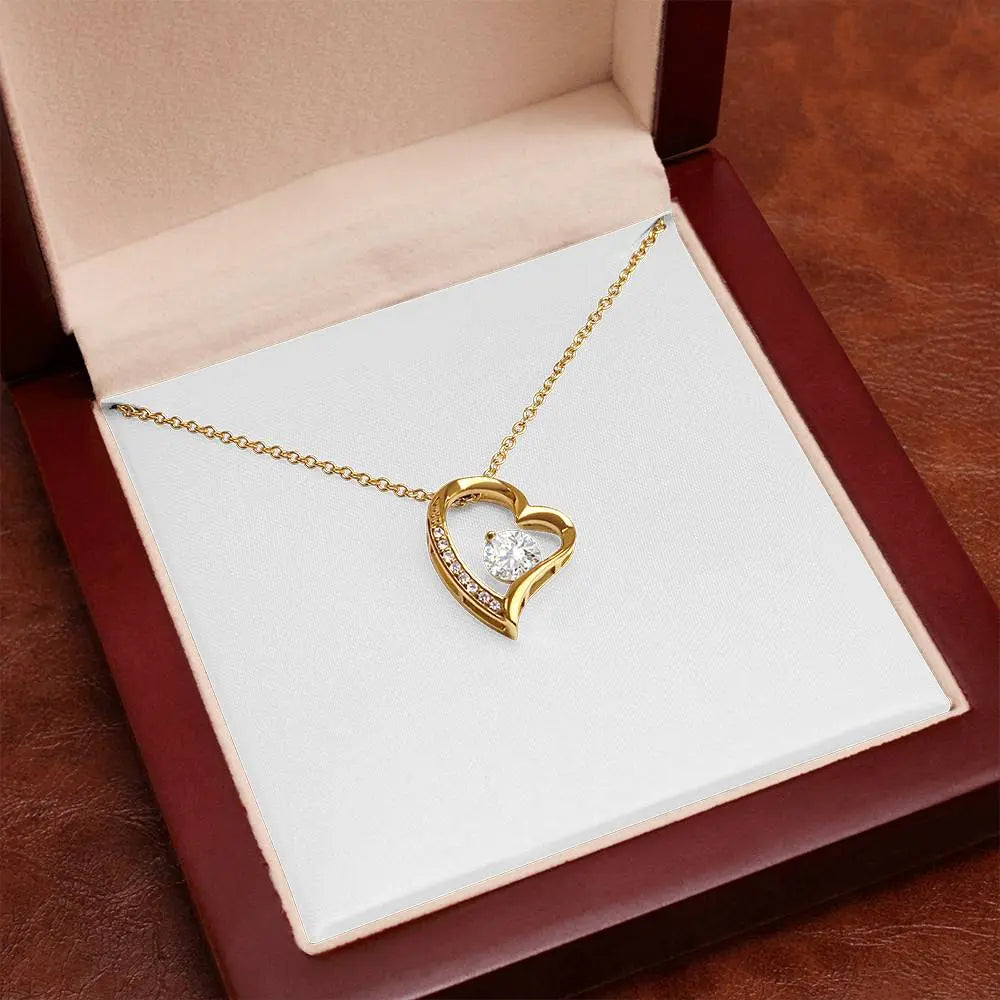 Heart Pendant Necklace with Cubic Zirconia ShineOn Fulfillment