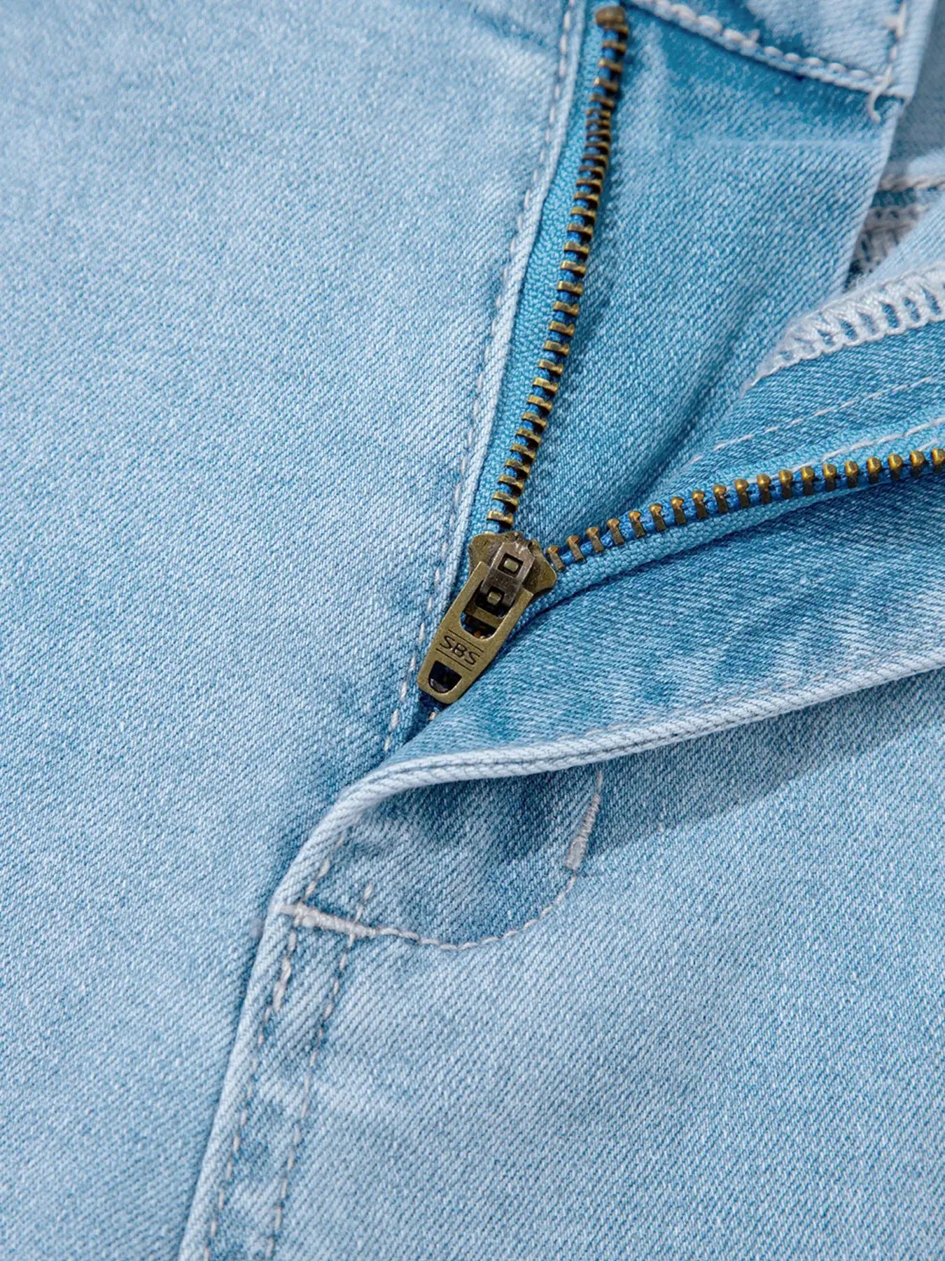 High Rise Barrel Jeans Relaxed Fit Patch Pocket Washed Stretch Denim For Everyday Wear Trendsi