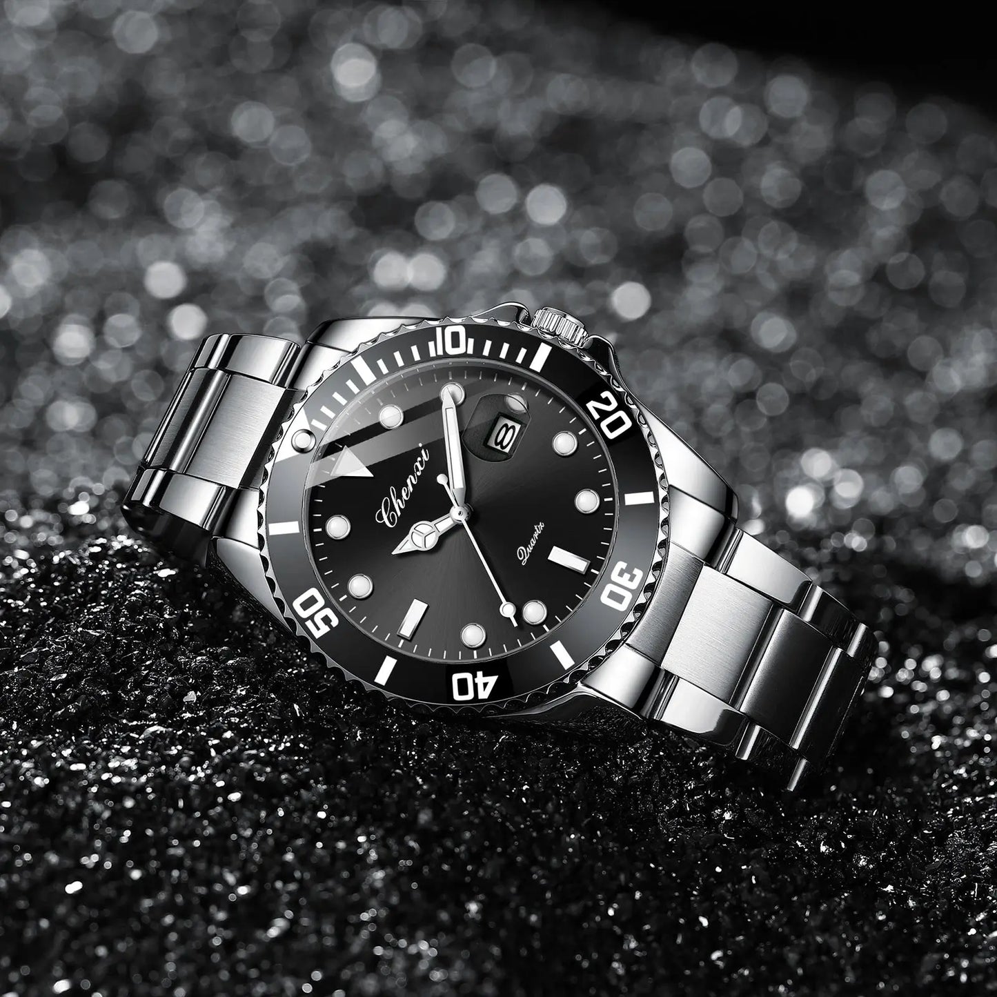 His And Hers Couple Watches Unisex Luminous 30M Waterproof Date Display Modern teemdro