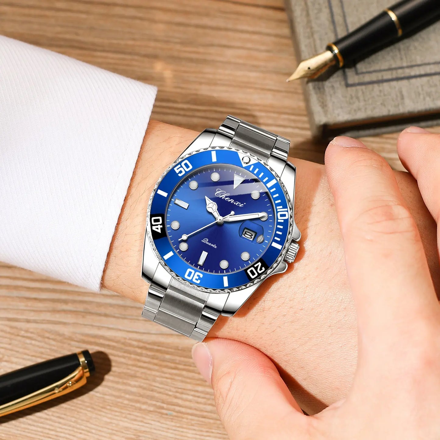 His And Hers Couple Watches Unisex Luminous 30M Waterproof Date Display Modern teemdro