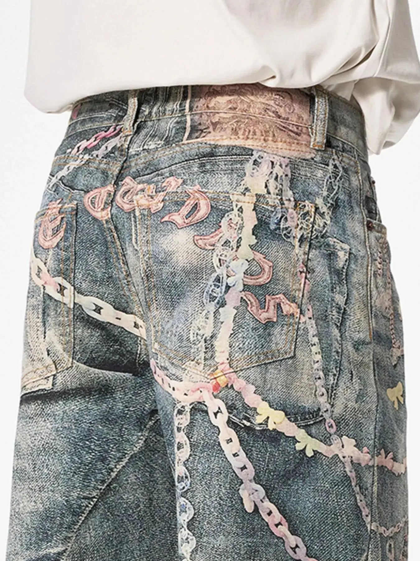 Men's Wide Leg Stretch Jeans with Pockets Trendsi