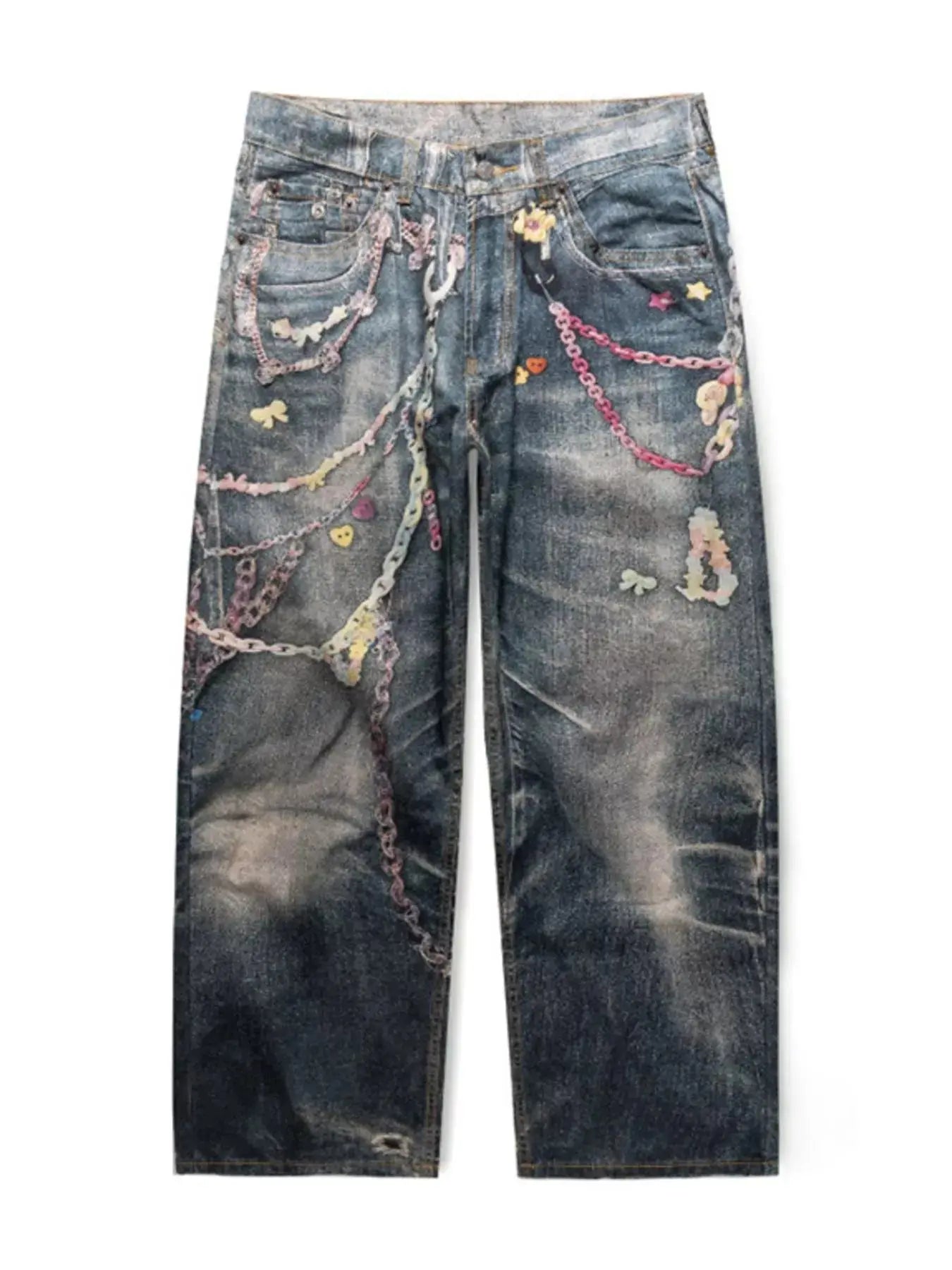 Men's Wide Leg Stretch Jeans with Pockets Trendsi