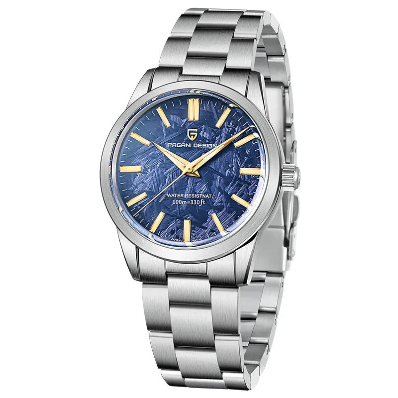 Mens Quartz Watch Stainless Steel Case 40mm 100m Water Resistant Luminous Dial teemdrop