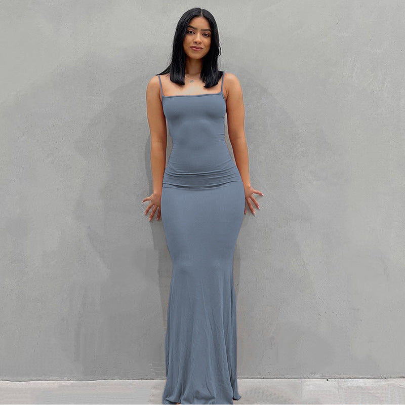 Casual Slim-fit Sling Home Long Dress