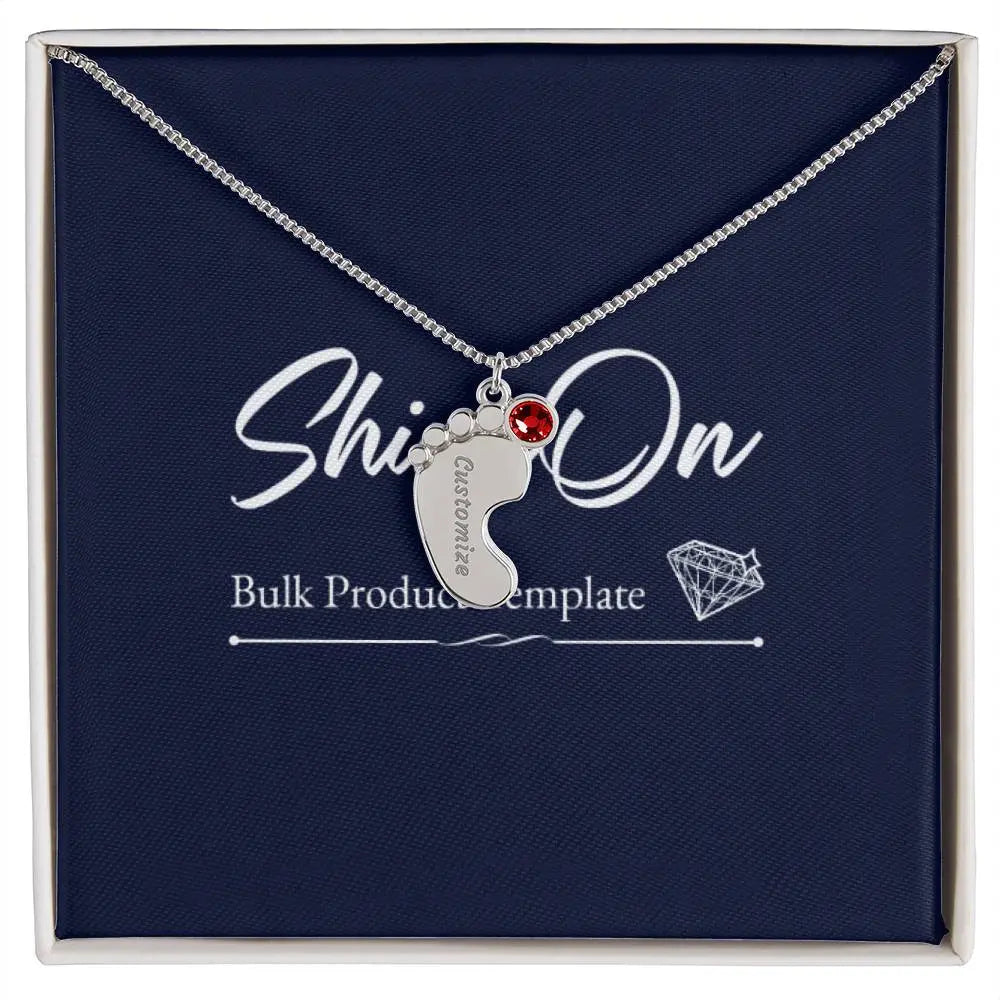 Personalized Foot Engraving Necklace ShineOn Fulfillment