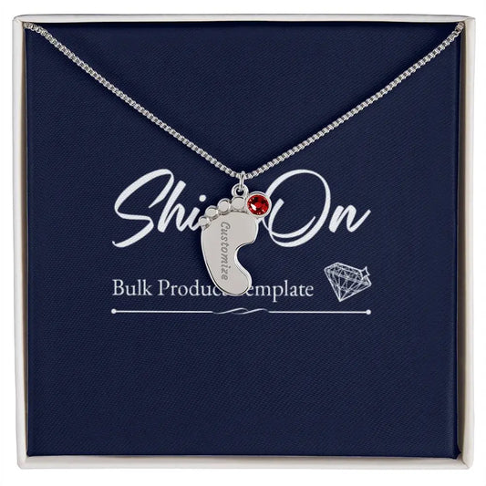 Personalized Foot Engraving Necklace ShineOn Fulfillment
