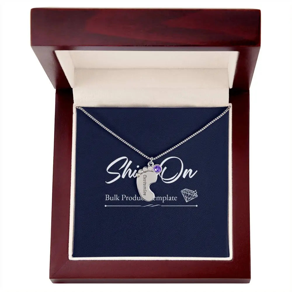 Personalized Foot Engraving Necklace ShineOn Fulfillment