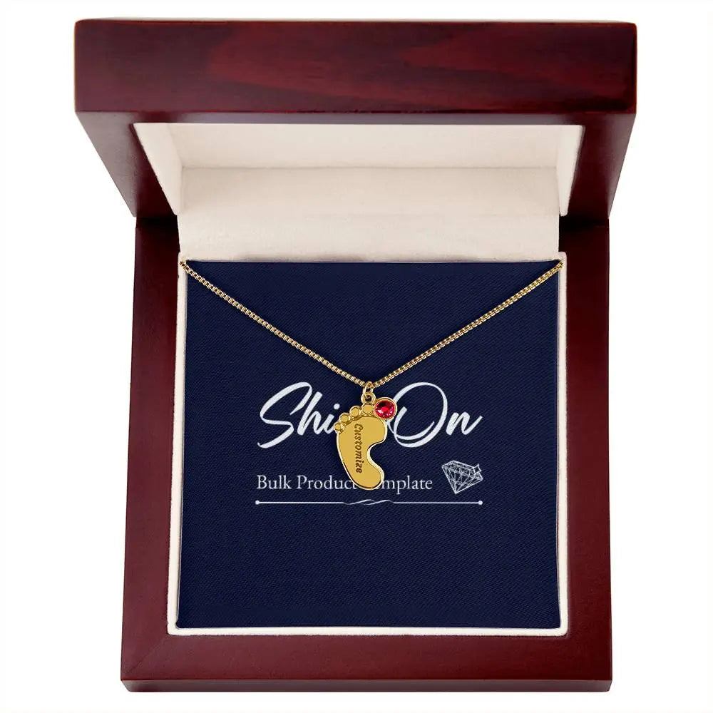 Personalized Foot Engraving Necklace ShineOn Fulfillment