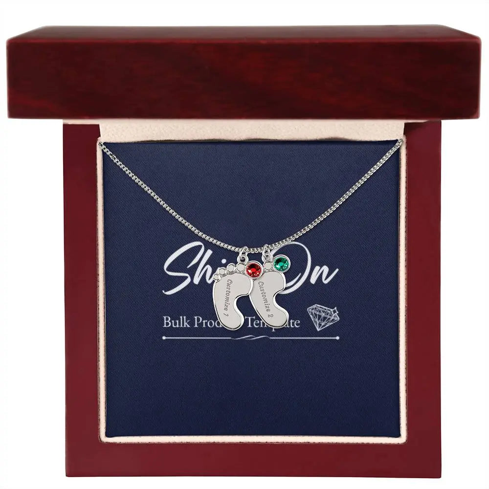 Personalized Foot Engraving Necklace ShineOn Fulfillment