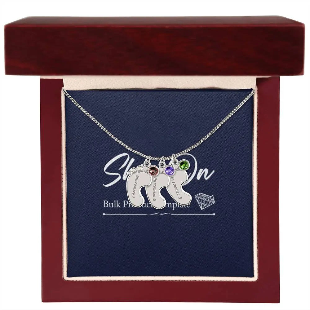 Personalized Foot Engraving Necklace ShineOn Fulfillment