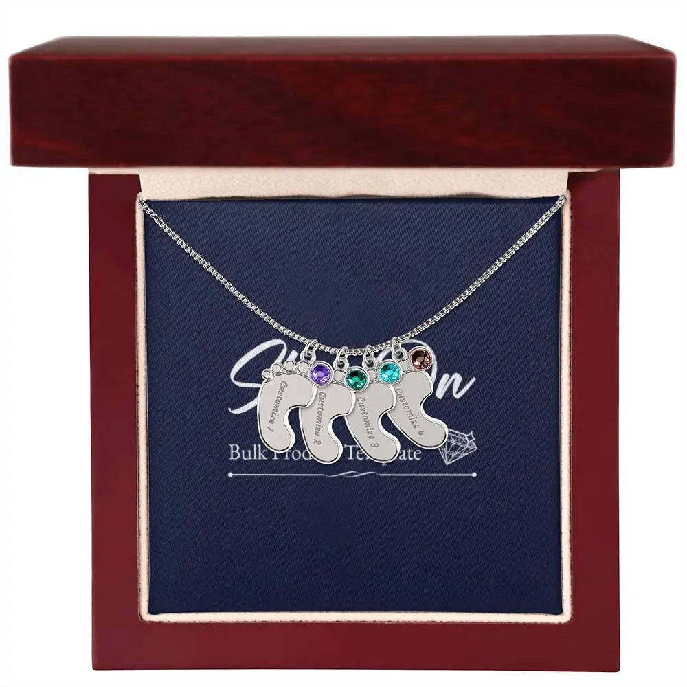 Personalized Foot Engraving Necklace ShineOn Fulfillment