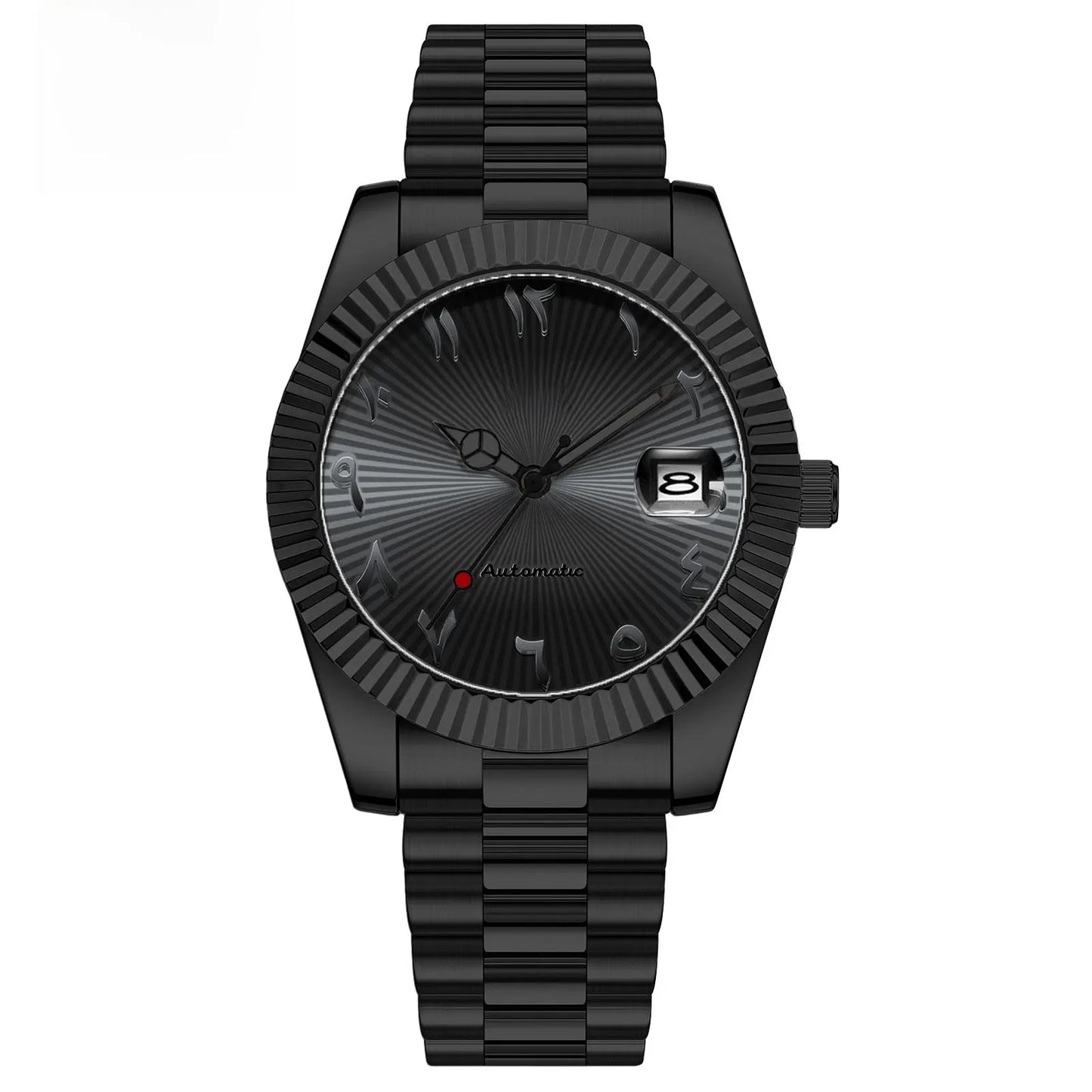 Quartz Watch With Date Display And Large Dial 30M Water Resistant Steel Band teemdrop