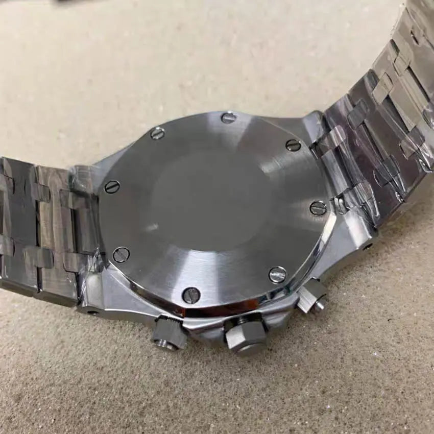 Seiko Men Quartz Chronograph VK63 Movement Sapphire Stainless Steel Watch teemdro