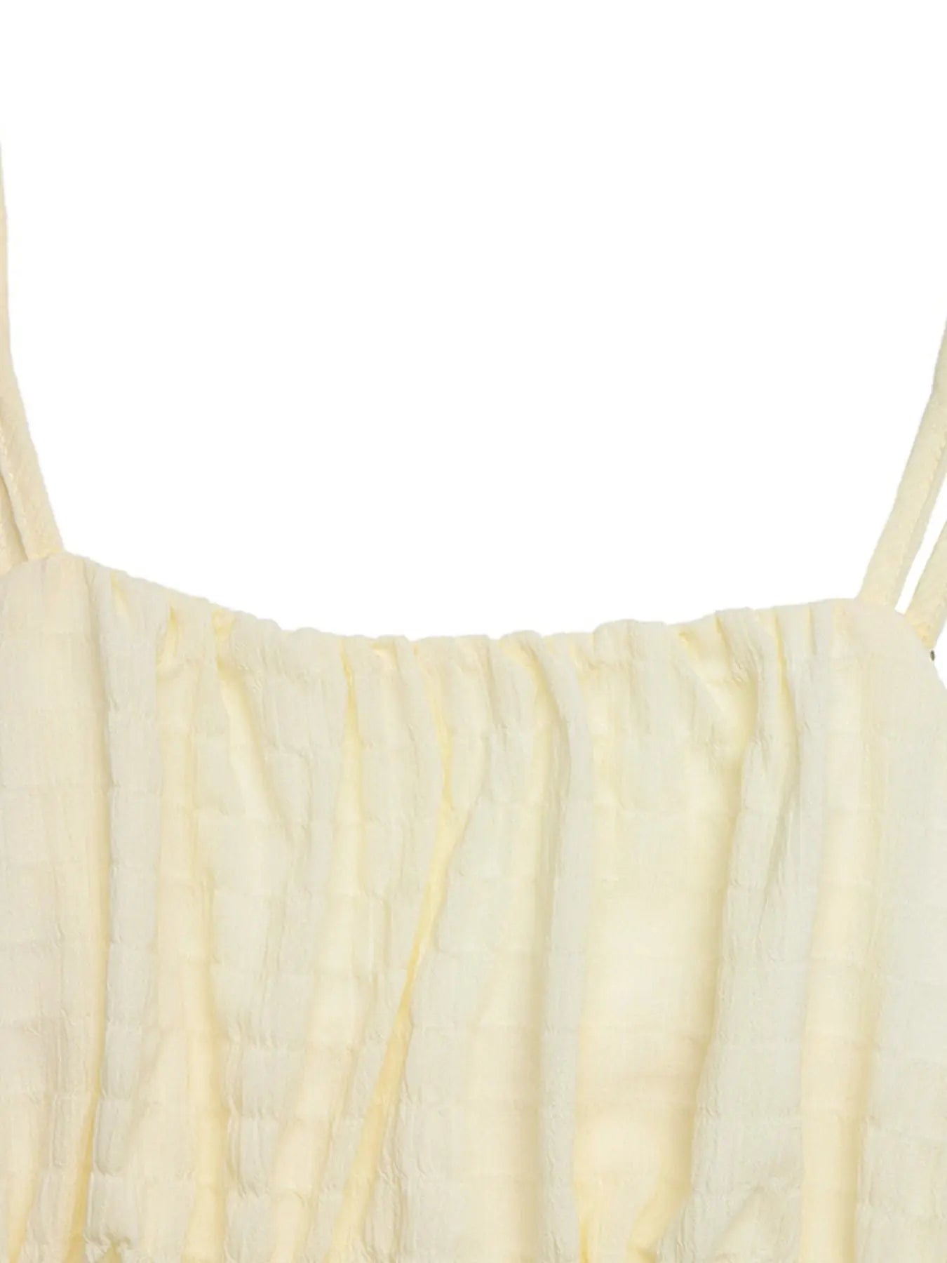 Smocked Spaghetti Strap Casual Dress Ruched Polyester Elastane Trendsi