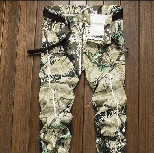 Forest Hunting Camouflage Denim Jeans