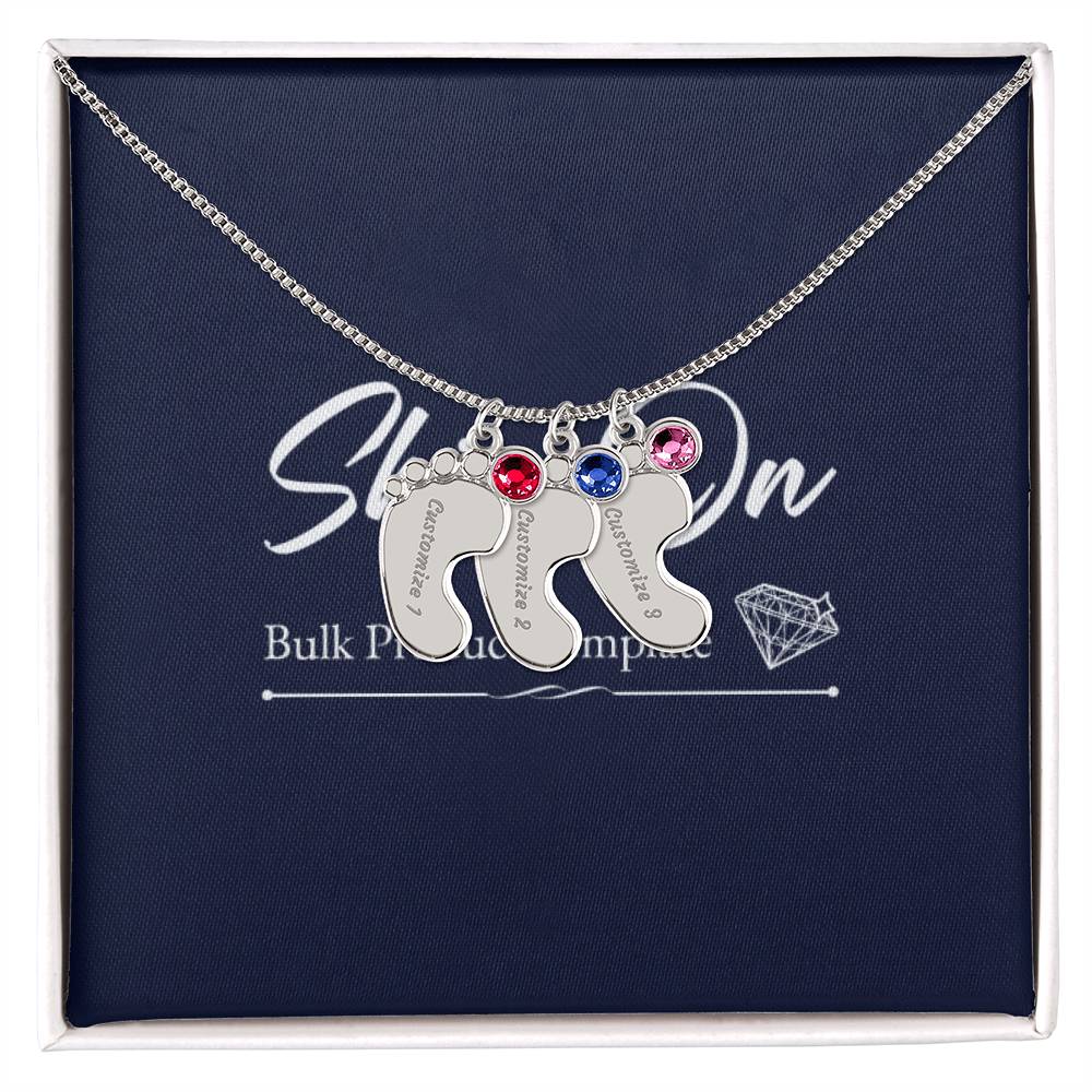 Foot Engraving Necklace