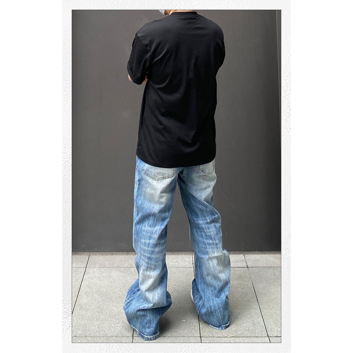 Men's High Street Loose Straight Leg Micro Flared Pants