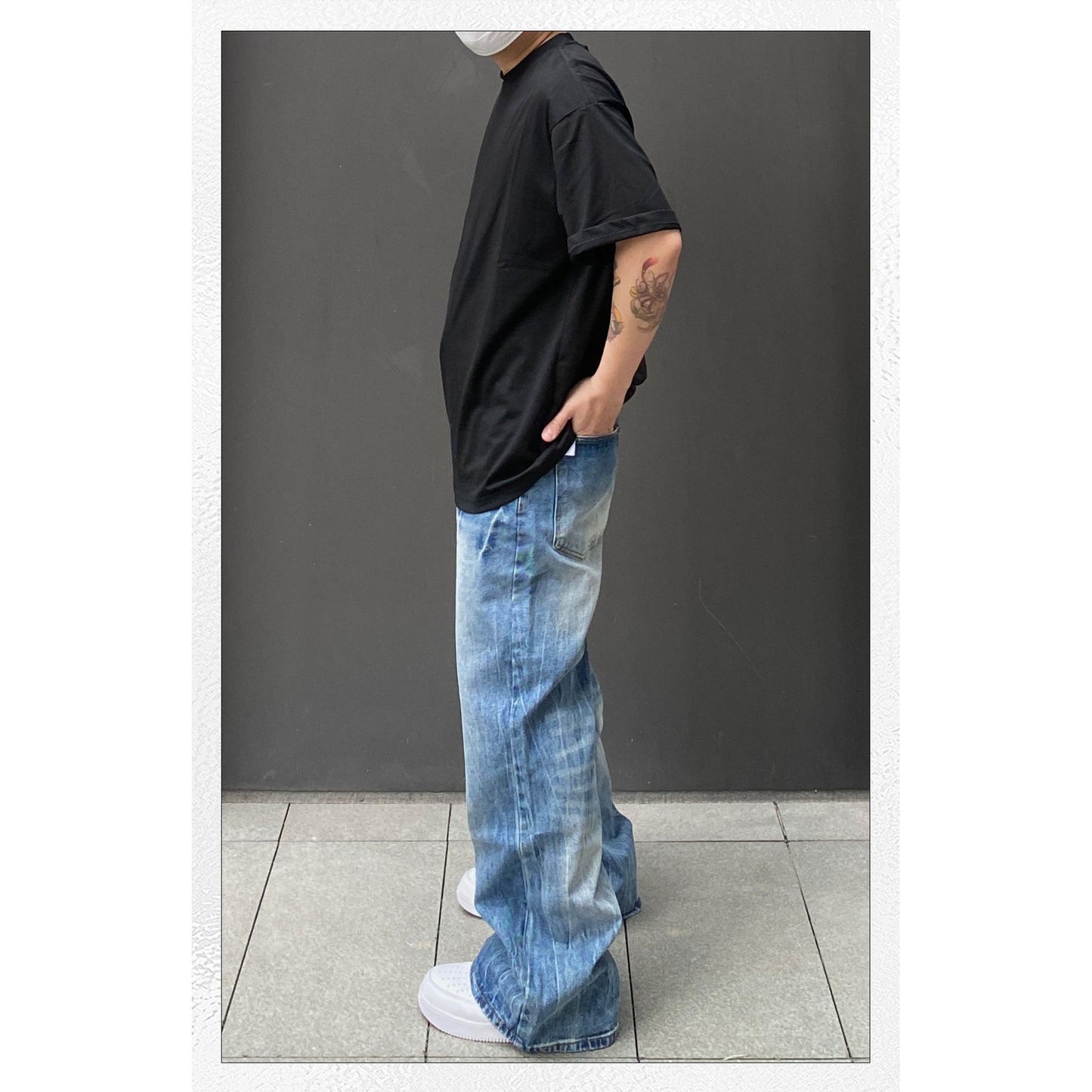 Men's High Street Loose Straight Leg Micro Flared Pants