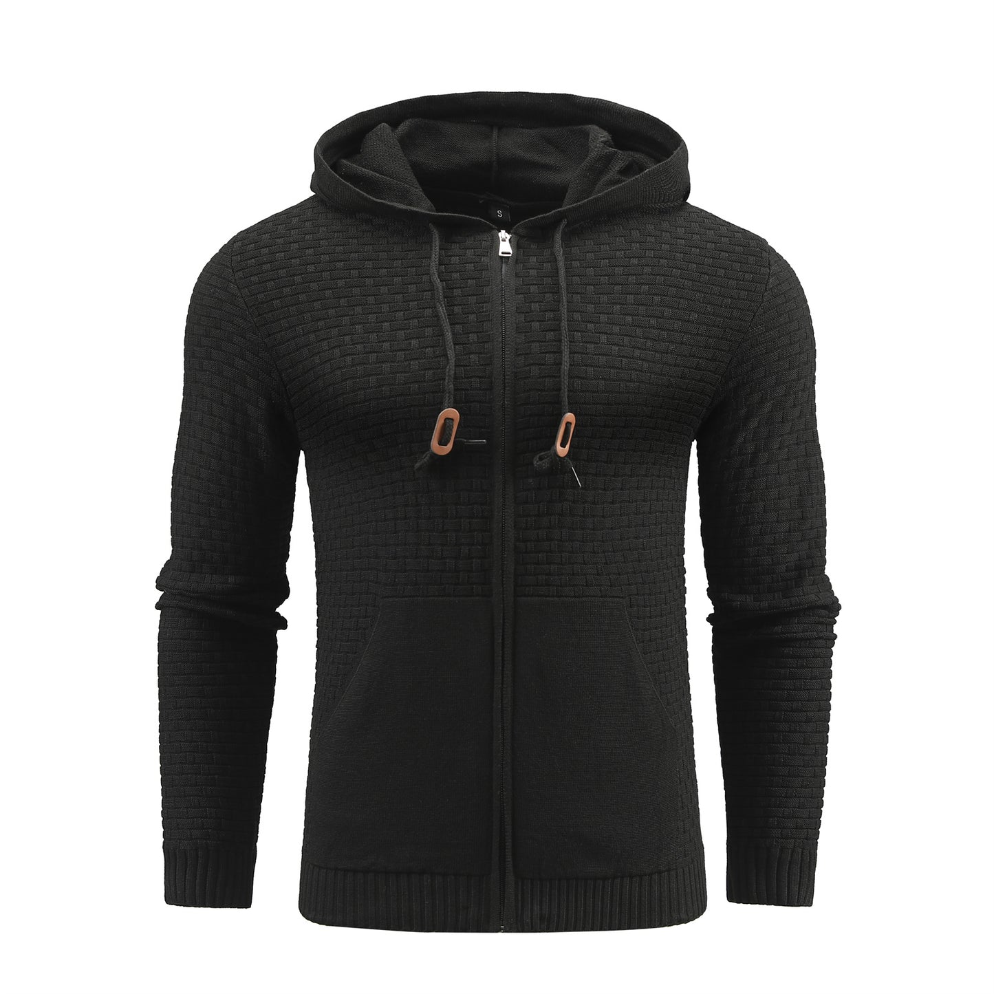 Zipper Hoodies Leather Sports Hoodies With Pockets