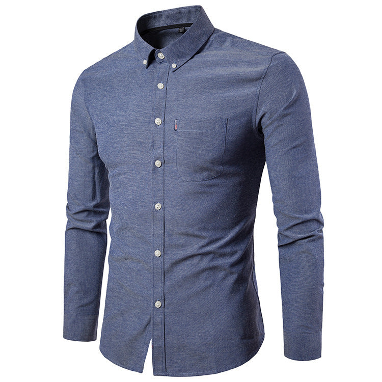 Men S Slim Long Sleeve Dress Shirt