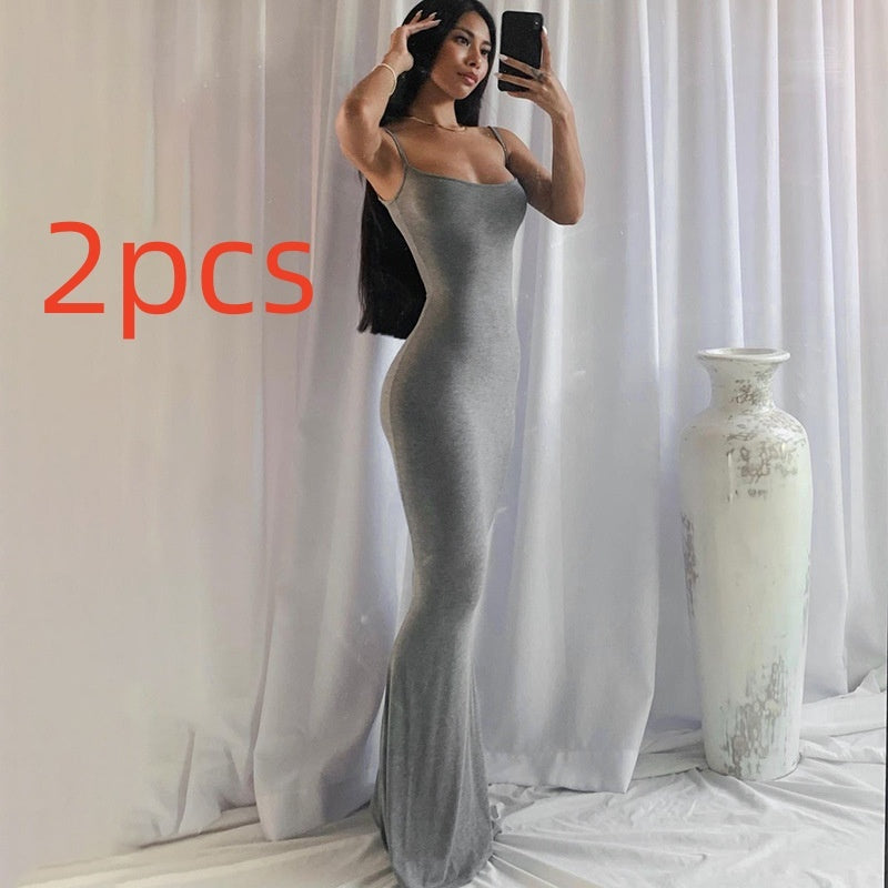 Casual Slim-fit Sling Home Long Dress