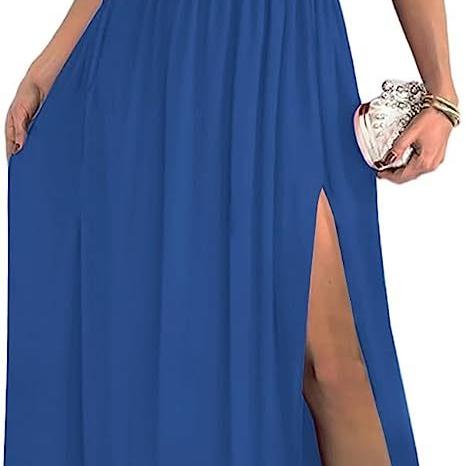 One Shoulder High Split Cutout Sleeveless Elegant Cocktail Maxi Dress