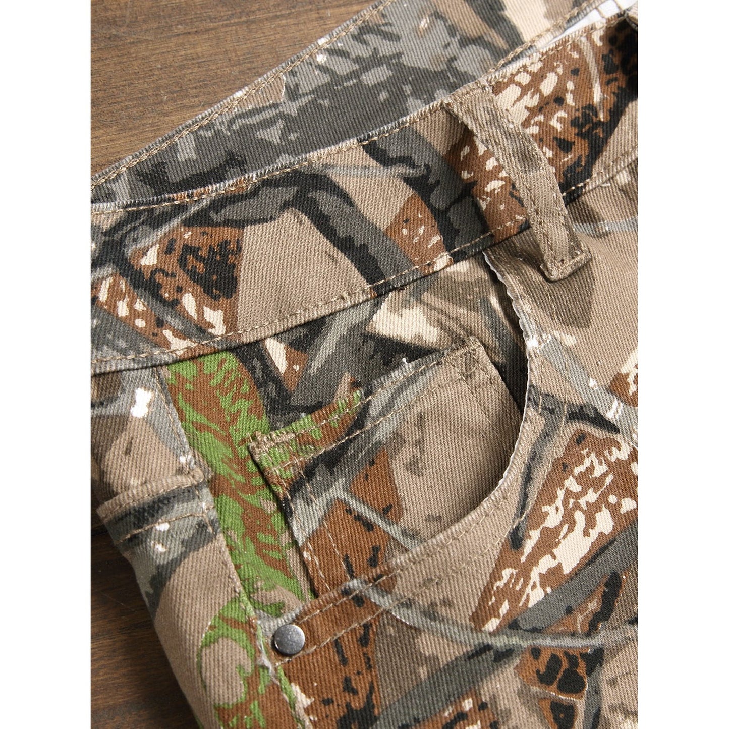 Forest Hunting Camouflage Denim Jeans