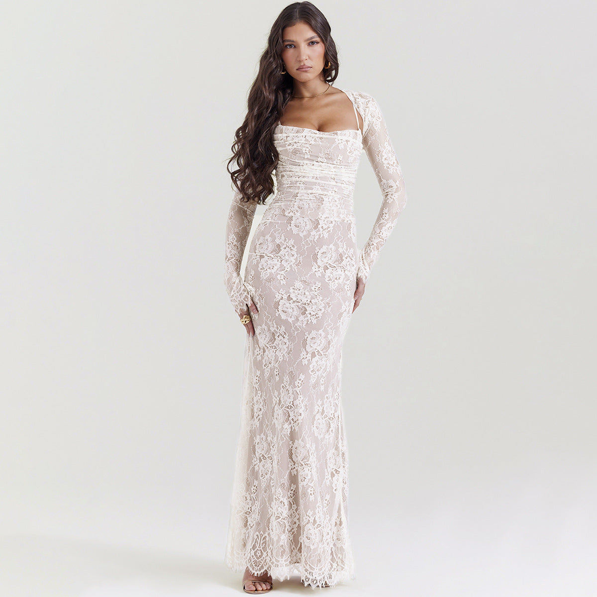 Lace Dress Two-piece Elegant Fishtail Skirt