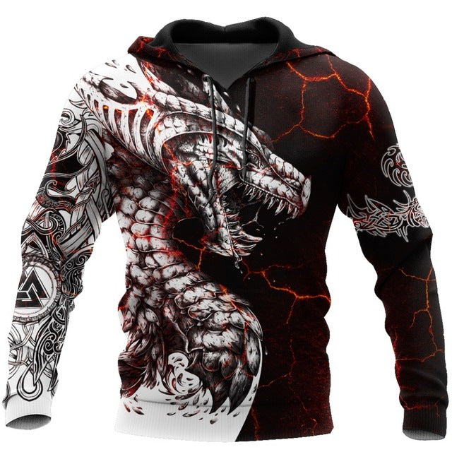 Hoodies For Men Cool Animal Print Street Trend